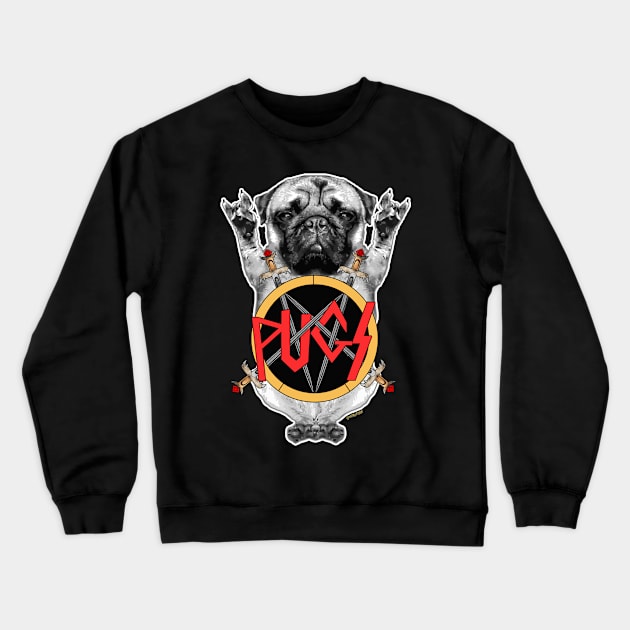 SLAYPUG Crewneck Sweatshirt by darklordpug